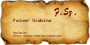 Feiner Szabina névjegykártya
